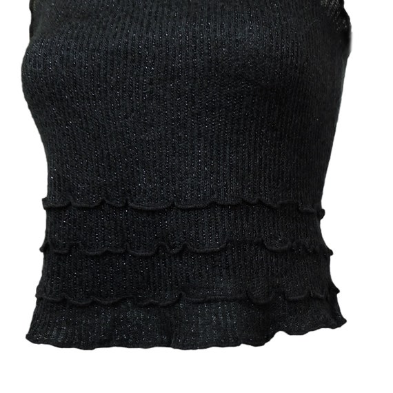 Vintage 00s 'Moschino' Black Knitted Cami Top - image 2