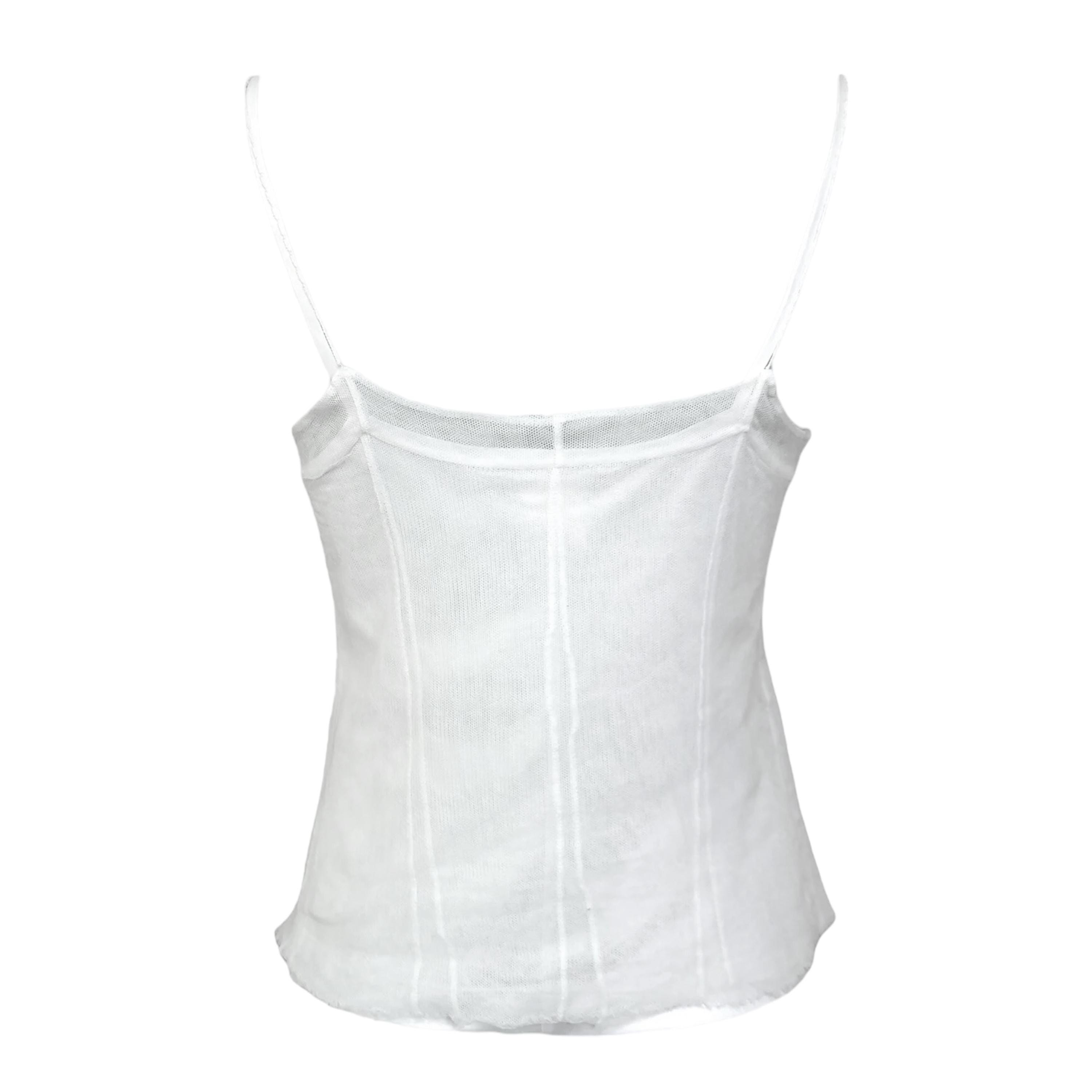 Vintage 00s 'plein Sud' White Mesh Top - Etsy