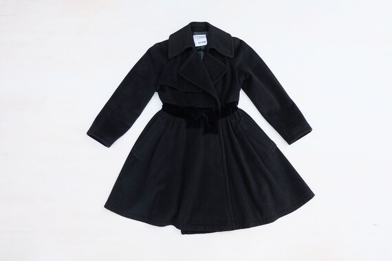 Vintage 00s 'Moschino' Black Wool Coat