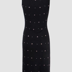 Vintage 00s 'Moschino' Black Rhinestone Dress image 4