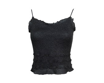 Vintage 00s 'Moschino' Black Knitted Cami Top