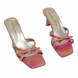 Vintage 00s 'Roland Cartier' Pink Sandals (Size UK 6 EU 39 US 8.5)