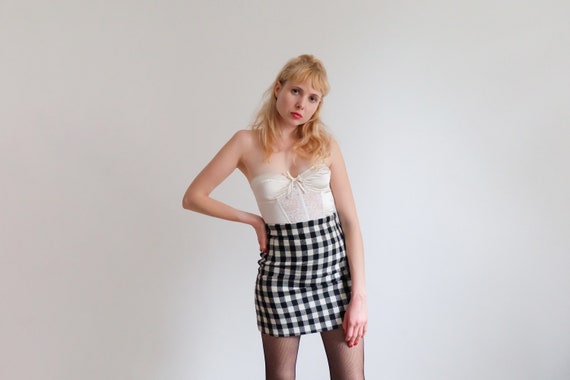 Vintage 00s White Lace Corset Top