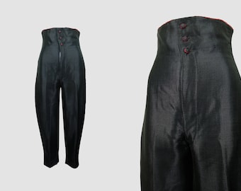 Vintage 50s Black High Waisted Trousers