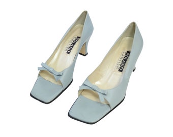 Vintage 90s 'Roland Cartier' Blue Heeled Shoes (Size UK 6 EU 39 US 8.5)