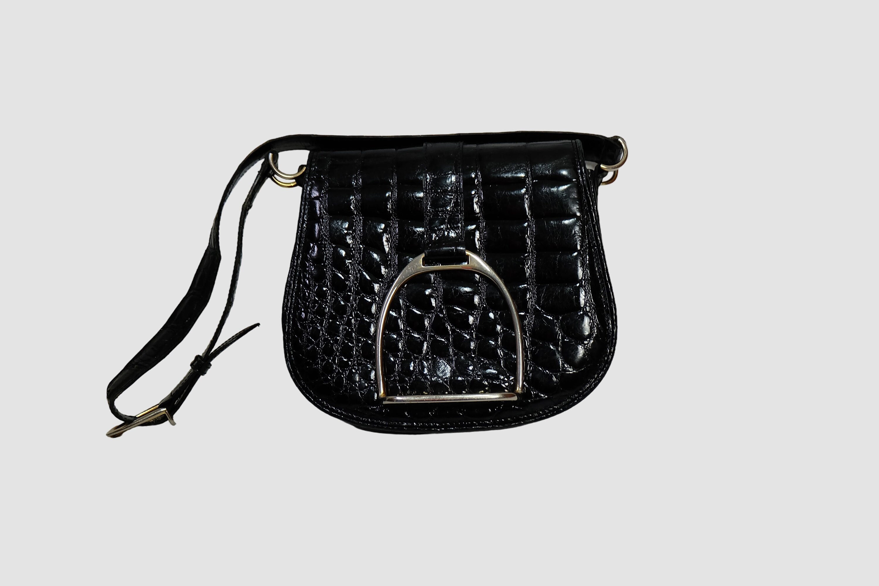 Vintage 60s 'louise Fontaine' Mock Croc Shoulder Bag 