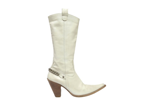 White cowboy boots uk sale
