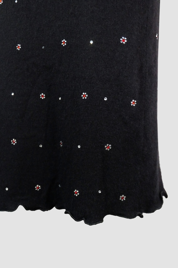 Vintage 00s 'Moschino' Black Rhinestone Dress - image 3