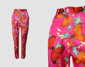 Vintage 00s 'Kenzo' Butterfly Satin Trousers