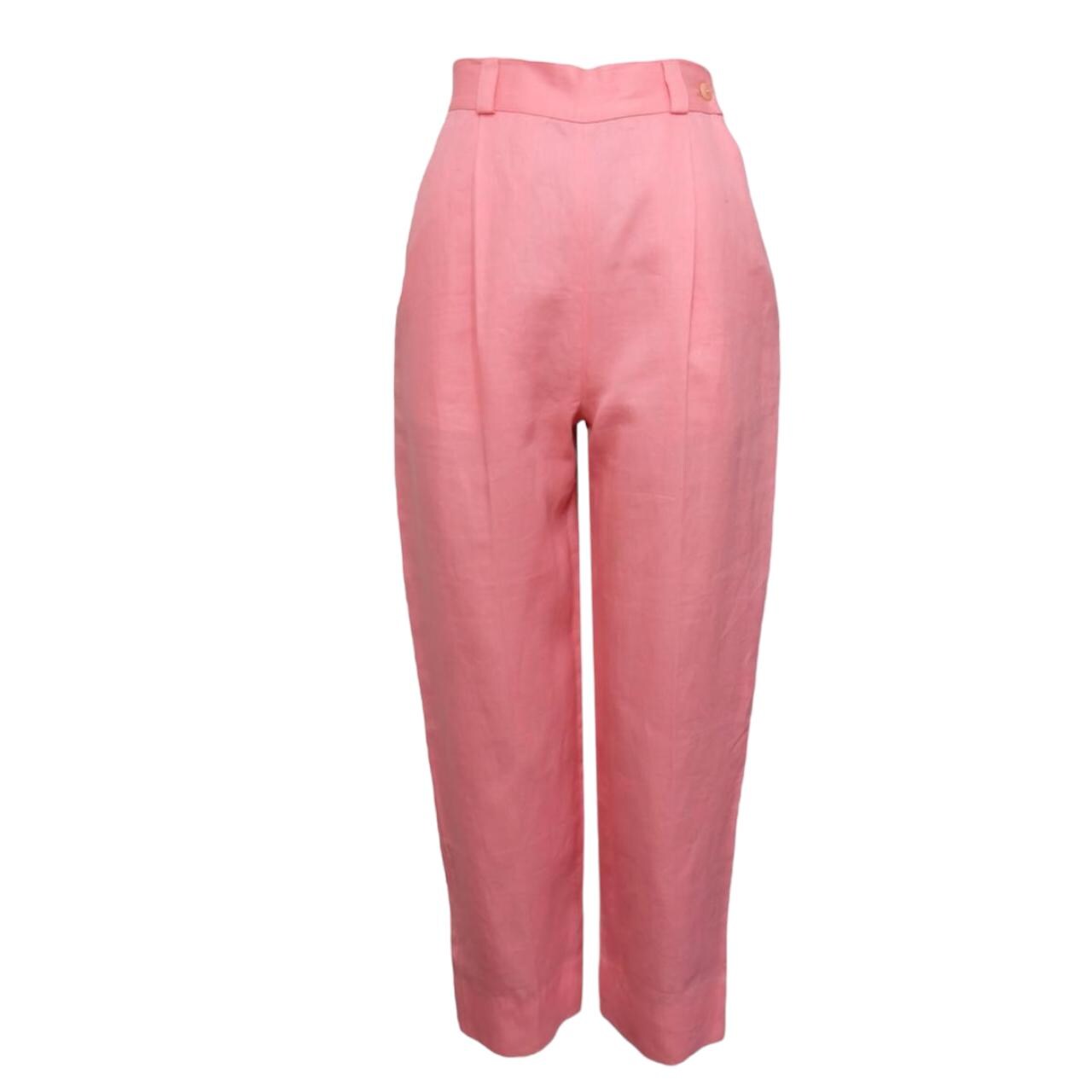 Vintage 80s 'gianni Versace' Pink Linen Trousers - Etsy Canada
