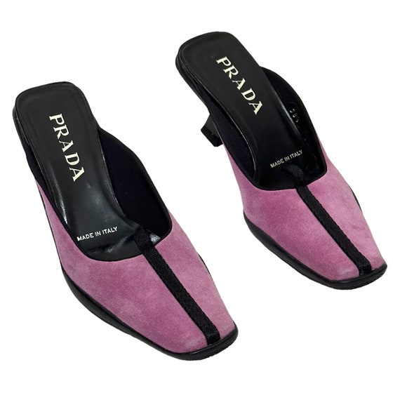 Vintage 1999 'prada' Pink Mules (size UK 5.5 EU 38.5 US 8
