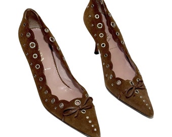 Vintage 00s 'Prada' Brown Heels