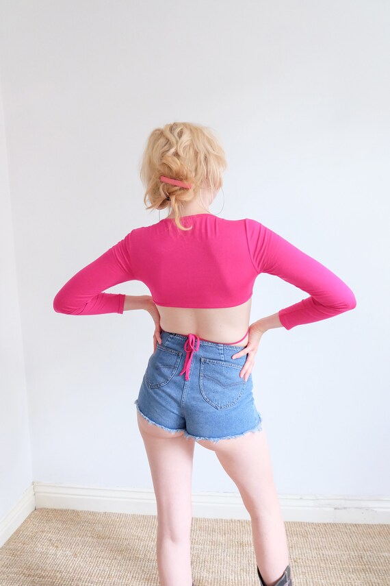 Chocolate Brown Boho Bohemian Chic Trendy Crochet Macrame Y2K early 2000s does 1970s Vintage Knit Shorts Booty Shorts Hot Pants