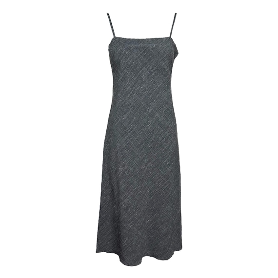 Vintage 90s 'Alberta Ferretti' Grey Slip Dress