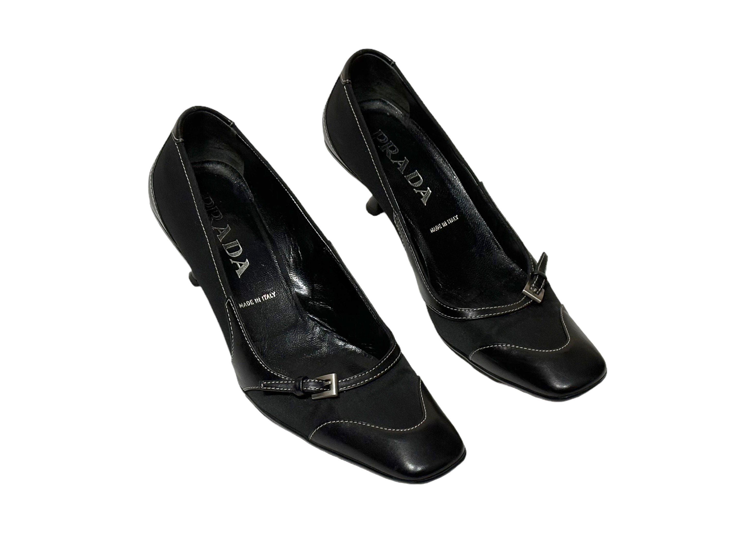 Vintage 00s 'prada' Black Kitten Heels (size UK 4 EU 37 US Vintage 00s 'prada' Black Kitten Heels (size UK 4 EU 37 US