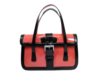Vintage 00s &#39;Prada&#39; bolso de charol