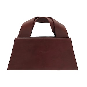Vintage 90er Jahre Burgunder Leder Handtasche