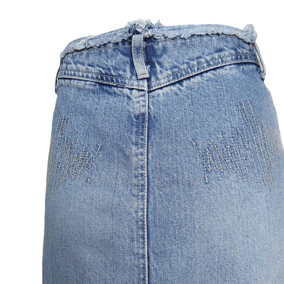 Vintage 00s 'Plein Sud' Denim Midi Skirt - image 4