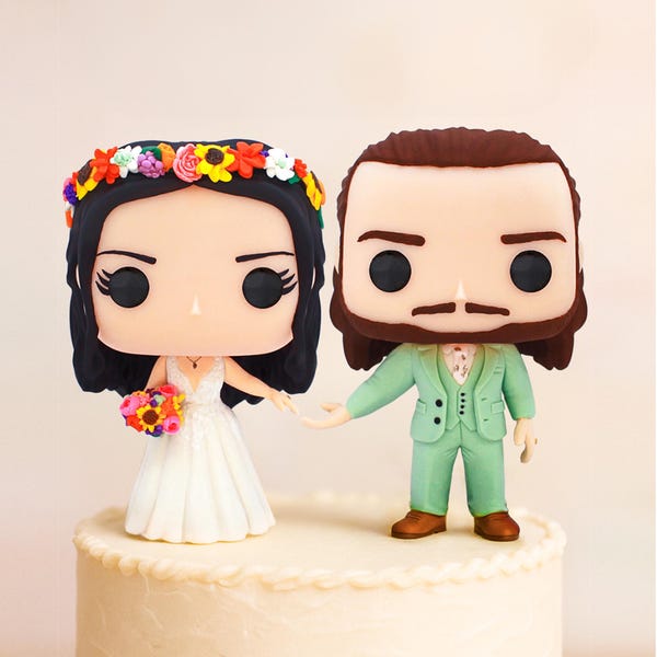 Custom POP wedding cake toppers | Free accessories and pets