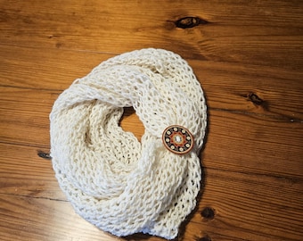 Handmade Knitted Drop Stitch Infinity Scarf