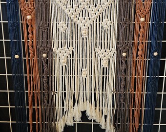 Macramé Wall Hanging "Portals of Time", Vintage Macramé and Boho Decor