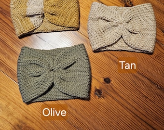 Knitted Twisted Headbands / Ear Warmers