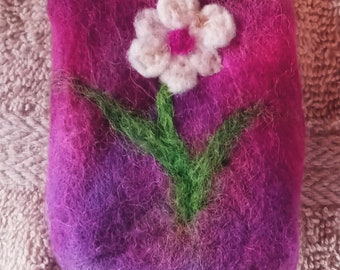 Handmade Almond Coconut Felted Soap