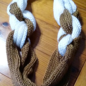 Knit Braided Infinity Scarf