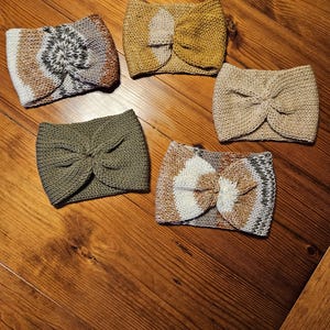 Knitted Twisted Headbands / Ear Warmers