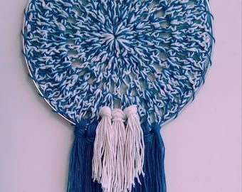 Crochet Boho Fiber Art Wall Hanging