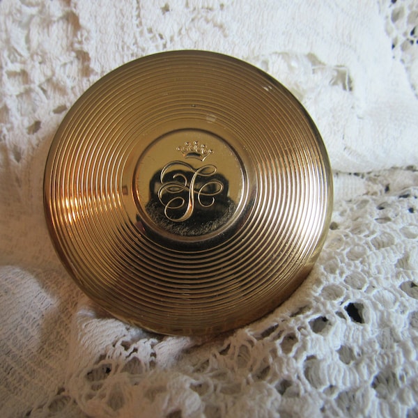 Vintage Fuller Brush brass powder compact