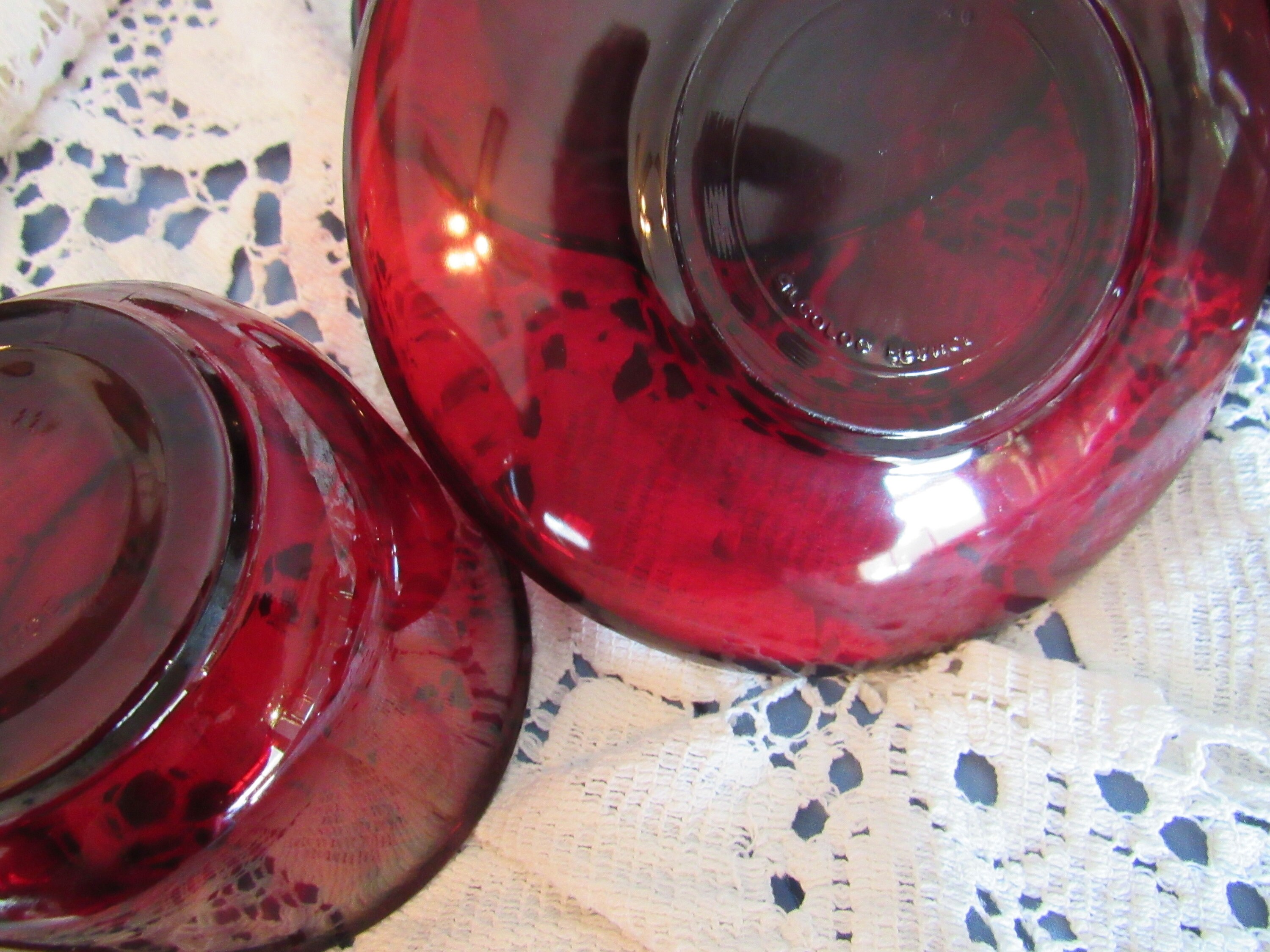 Vintage Arcoroc Ruby Ware Cups and Saucers - Etsy