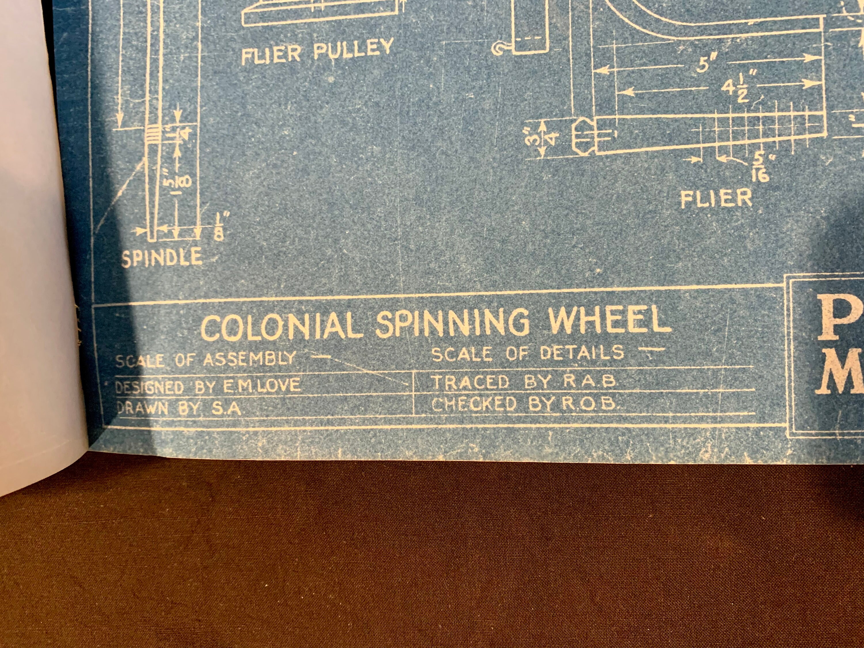 Colonial Spinning Wheel Blueprints Etsy