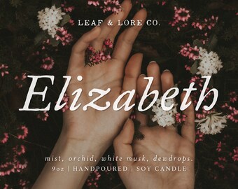 ELIZABETH Soy Scented Candle | Bookish Candles | Pride and Prejudice Candle | Gifts for Writers | Jane Austen | Handmade Candle