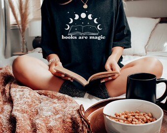 Books are Magic T-Shirt | Bookish Gift | Book Lover Gift | Gift for Book Lovers | Bookish Shirt | Bookworm Gift