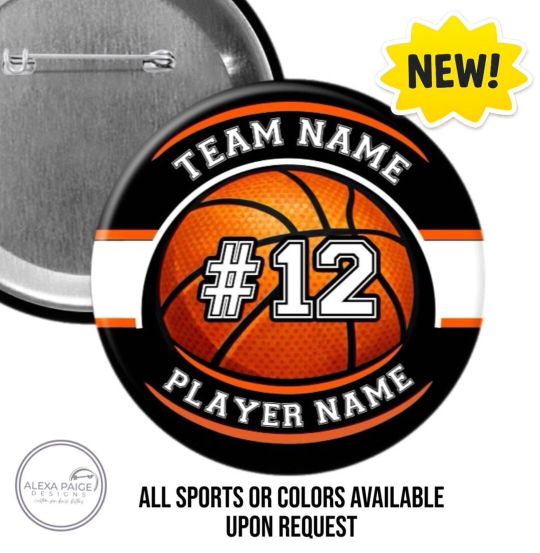 Football Back Button Custom Sports Pin-back Buttons With Player Name and Number - Etsy