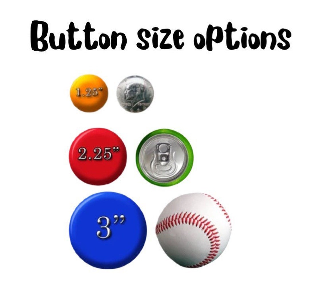Custom Pin Buttons Personalized Pins Five Sizes Company Etsy