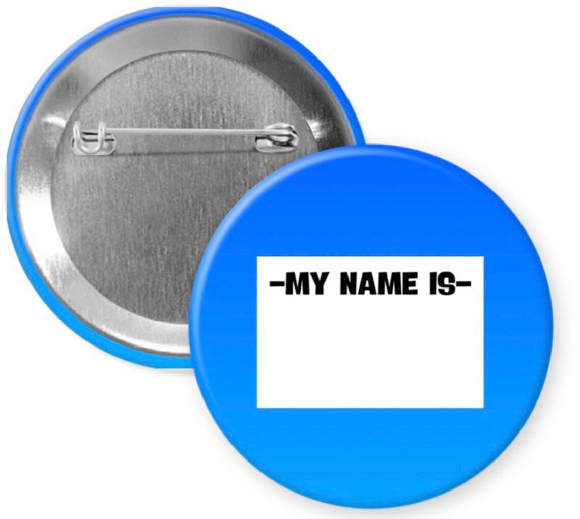 Name tag buttons/pins Guests can add their name with a Etsy