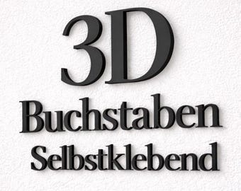 3D Wandbuchstaben personalisiert – Wunschtext selbstklebend