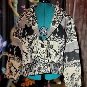 Vintage 90s Carolina Blues 100% Cotton Thick Festival Jacket