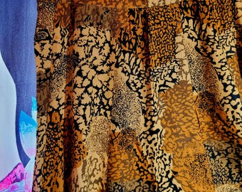 Mid length leopard skirts 80's discount