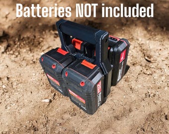 Battery caddy for 2,4 or 6 Bauer 20V lithium batteries
