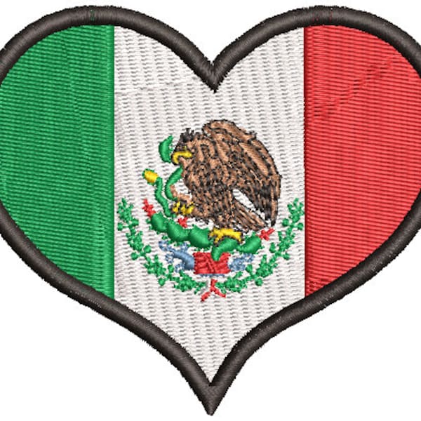 Corazon de Mexico Archivo de Bordado/ Mexico Heart Embroidery File