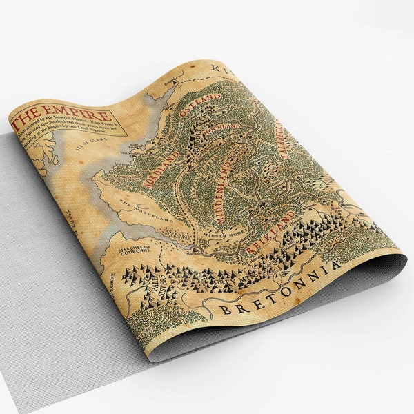 War Hammer Empire Map Canvas Print - High Quality Battlemap Print On Top Grade Cotton Canvas