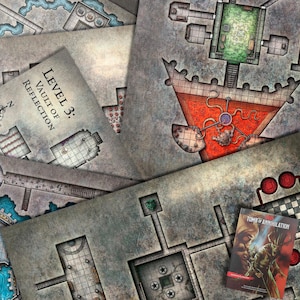 Grab der Annihilation - 6 Ebenen - 2,5cm (1 Zoll) Grid Map Druck auf Posterpapier oder Leinwand - 6 Map Bundle