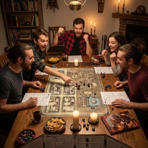 Curse Of Strahd Death House Full-Size Battlemap Prints on Poster Paper or Canvas - 33"x44"in (85x120cm) - 1" Inch Grid