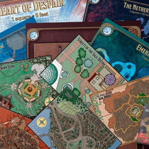 Critical Rollenspiel der Netztiefe True 2,5 cm Zoll Grid Map Drucke auf Posterpapier oder Leinwand - 15 Map Bundle Pack