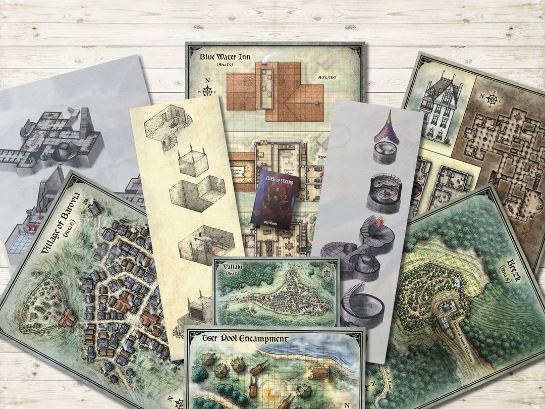 Curse of Strahd Full-size 1 Inch Grid Map Bundle High Quality Battlemap ...