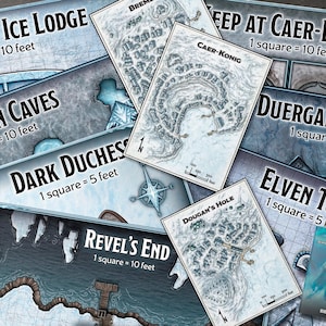 Icewind Dale Rime Der Frostmaiden 2,5 cm große Karte auf Posterpapier oder Leinwand - 45 Map Bundle Pack