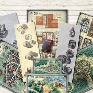 Der Fluch Von Strahd druckt echte 2,5 cm Grid Map in Originalgröße auf Posterpapier oder Leinwand - 35 Map Bundle Pack